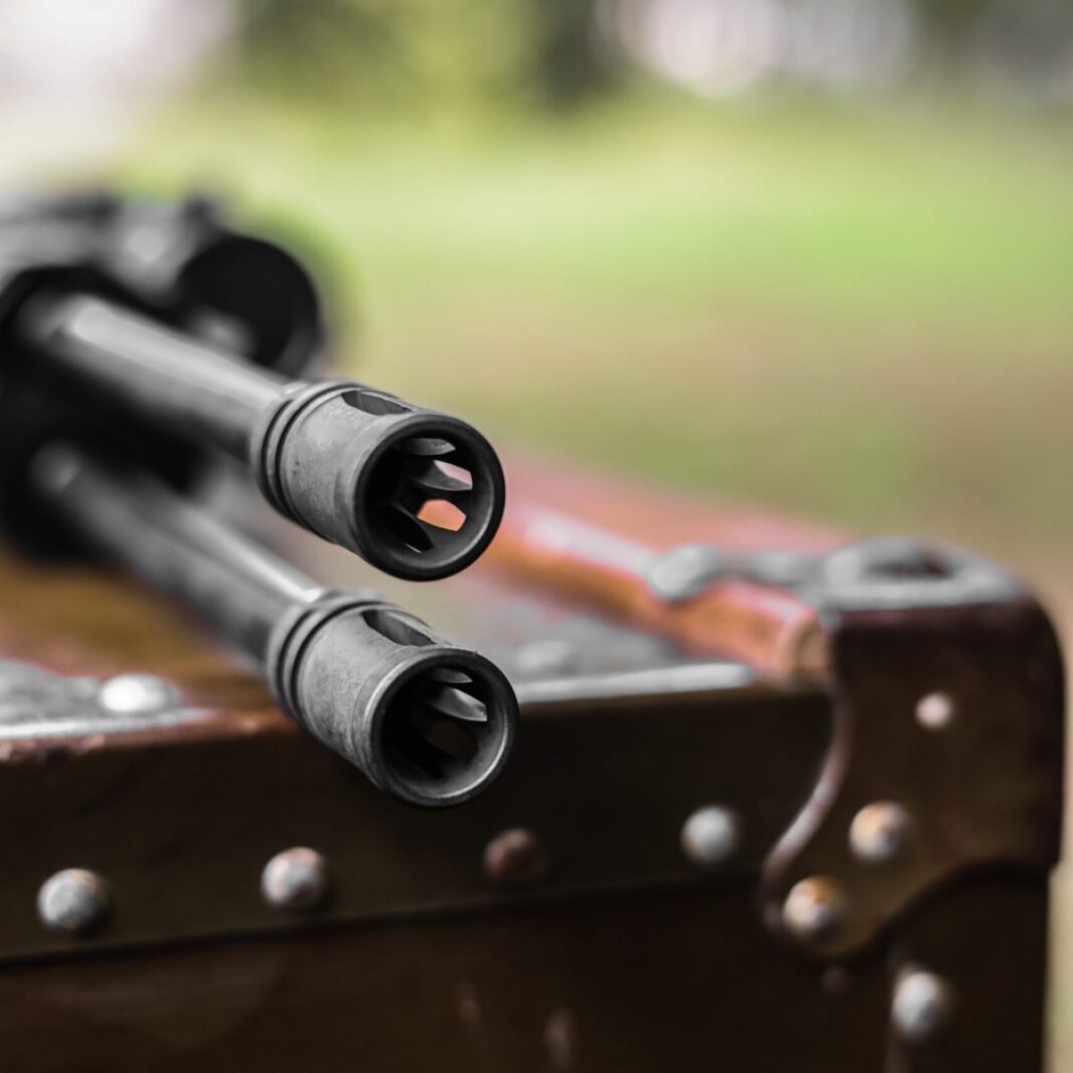 Double Barrel AR15 - 2x bird cage muzzle brakes